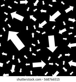 Seamless pattern of various geometric shooter. Vector illustration background.