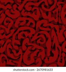 Seamless pattern with various red smooth shapes on a dark background. Vector illustration for decorating your designs in an abstract style. - Powered by Shutterstock - Get 15% off with code: PIKWIZARD15