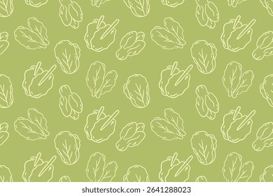 Seamless pattern of various vegetables for use print or any type of background