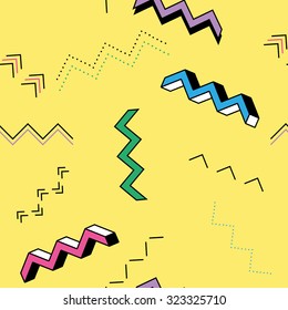 Seamless pattern with various zigzags 