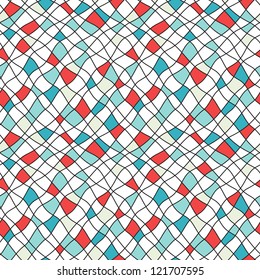 Seamless pattern. Vector abstract background with small curve diamonds