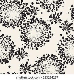 Seamless pattern. Vector abstract background. Stylish texture with stylized flowers