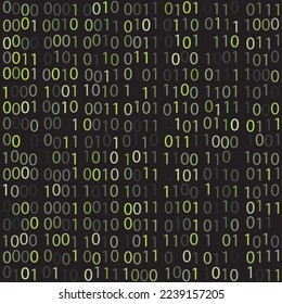 Seamless pattern vector abstract background 1 and 0 digital binary code