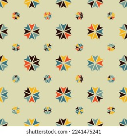Seamless pattern vector abstract background color random geometric pattern for wall modern design or fabric shirt or gift wrapping papers and pastel color wallpaper or grid line.
