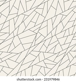 Seamless pattern. Vector abstract background. Monochrome linear grid texture