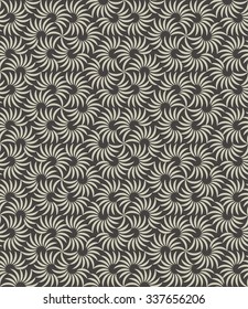Seamless pattern. Vector abstract background. Modern stylish texture. Regularly repeating simple geometrical ornament with arcs and flowers