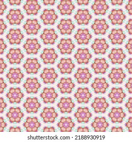 Seamless Pattern Vector, abstract flower background mosaic, for carpets, textiles, clothes, shirts, wall decorations, wallpapers and more
