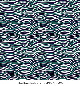 Seamless pattern, vector abstract waves texture. Colorful sea 
background can be used for wallpaper, pattern fills, web page 
background, surface textures, print on fabric