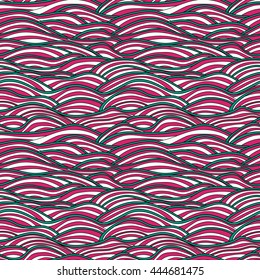 Seamless pattern, vector abstract waves texture. Colorful sea 
background can be used for wallpaper, pattern fills, web page 
background, surface textures, print on fabric