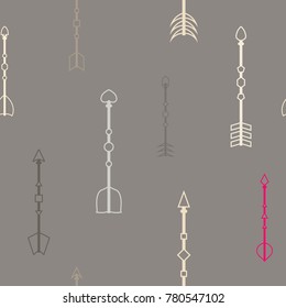 Seamless pattern with vector arrows for your design