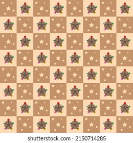 Seamless Pattern Vector Background Cookies Choco Mocca