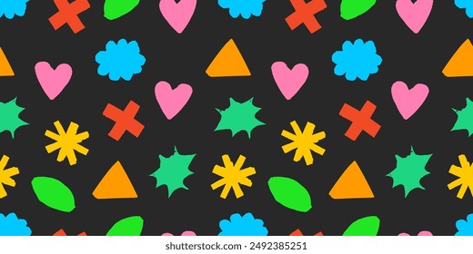 Seamless pattern vector background, Doodle element pattern background.