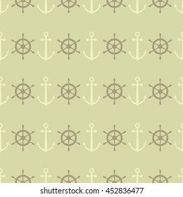 Seamless pattern Vector background with Helm anchors