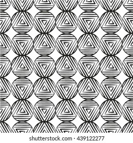 Seamless pattern. Vector background. Repeating spiral curls