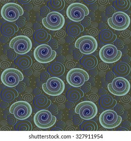 
seamless pattern vector background. seashells in the sand