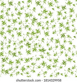 Seamless pattern vector bamboo leaves and oriental style design for fashion, fabric, wallpaper on background.