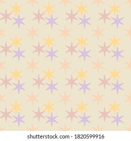 Seamless Pattern Vector. Beautiful Pattern Illustration Template for All Use. Colorful Pastel Illustration.