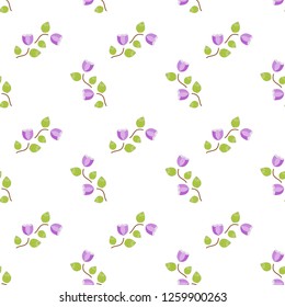 Seamless pattern vector of beautiful tiny flower,purple flower.