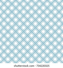 seamless pattern vector, blue diagonal geometric graphic on white background for gift wrap