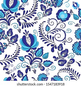 Seamless pattern. Vector bright illustration. Exquisite swirl decor for wallpapers and tiles.

