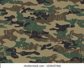 Seamless pattern of vector camouflage