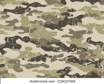 Seamless pattern of vector camouflage