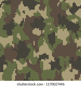 Seamless pattern of vector camouflage  military texture