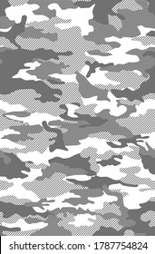 Seamless pattern of vector camouflage,
It is a one-color print