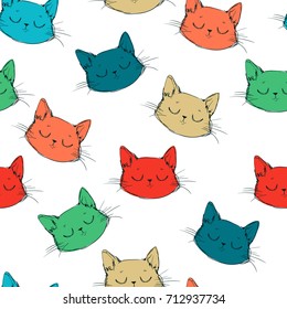 seamless pattern vector, cat pattern