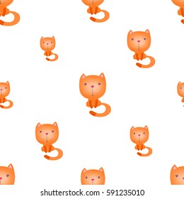 seamless pattern vector with cats