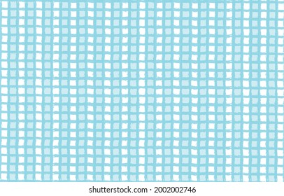 Seamless pattern vector. Checkered  blue and white background ​in pastel style