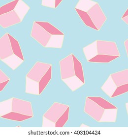 Seamless pattern vector cube art, abstract illustration. Web and mobile interface template. Corporate website design. Hipster style. 