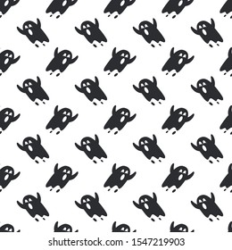 seamless pattern vector cute ghost