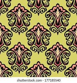 seamless pattern vector damask