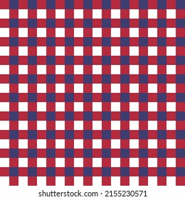 Seamless pattern vector design of chess with three color red,blue and white background. The template for fashion prints, wallpaper, textile, and wrapping paper.