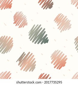 Seamless pattern with vector design elements. Abstract doodles or brush strokes or doodles.