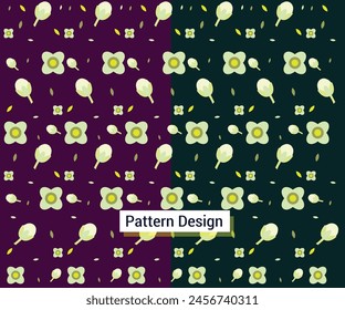 seamless pattern vector design for fashion, fabric, wallpaper and all prints on green mint background color. Cute pattern in small flower.