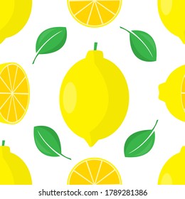 Seamless Pattern Vector Design Lemon