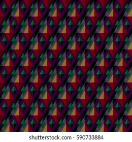Seamless pattern. Vector design with rhombus. Print on textile. Abstract background. Geometric texture. 