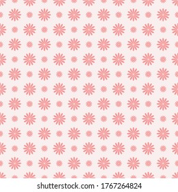 Seamless pattern vector design of small flowers on light orange background. The cute template for fashion prints, wallpaper, textile, and wrapping paper.