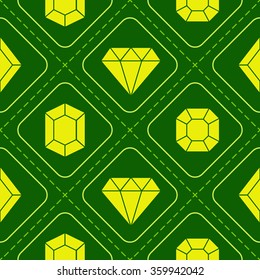 Seamless pattern with Vector diamond icons for your design