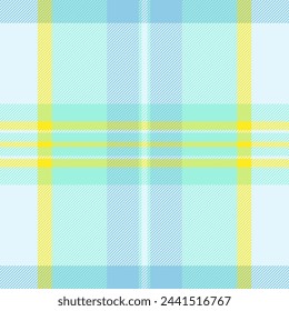 Seamless pattern vector of fabric plaid check with a background tartan texture textile in light and teal colors.
