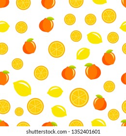 seamless pattern vector file citrus fruits