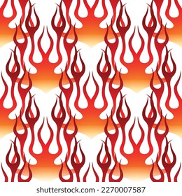 Seamless pattern vector fire flame image. Fire flames repeating tile background wallpaper texture design.