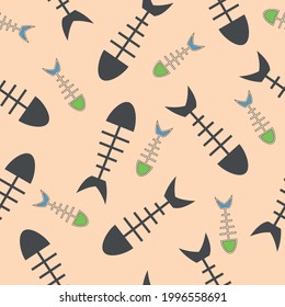 seamless pattern vector fishbone for textile wallpaper and etc