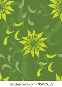 Seamless pattern vector floral