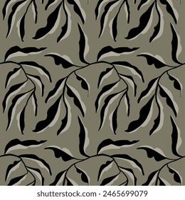 seamless pattern vector floral motifs in beige colors, trendy. For clothes, fashion. Print