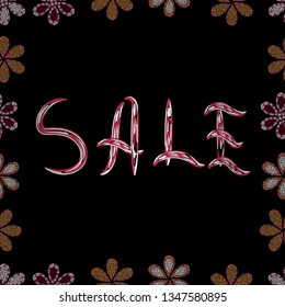 Seamless pattern. Vector format. Sale Discount background for the online store, poster, banner, shop, promotional leaflet, promotion. Illustration in black, white and magenta colors.