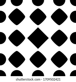 Seamless pattern. Vector geometric background. Transformation of a rhombus into a circle. 