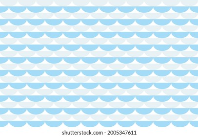 Seamless pattern vector. Geometric ,half circle and curve background blue sea wave concept